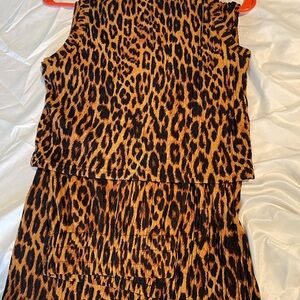Leopard Print Sleeveless Dress